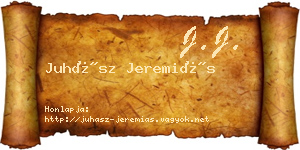 Juhász Jeremiás névjegykártya